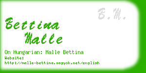 bettina malle business card